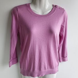 Ann Taylor Pastel Lavender 3/4 Sleeve Top Size Petite Small